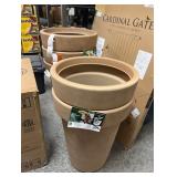 15.6 in. Ferndale Large Terracotta Orange Decorative Resin Planter