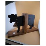 Cow book ends