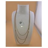 Layered gold necklace