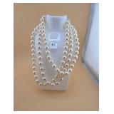 Faux pearl necklace