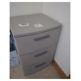 3 Drawer Storage Cabinet Gray - Brightroom