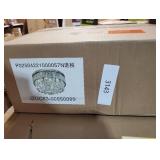 13.77 in. 6-Light Silver Modern Flush Mount Ceiling Light