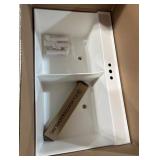 Mustee Utilatwin 40 in. W X 24 in. D Double Thermoplastic Laundry Tub