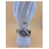 Silver twisted bracelet