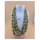 Green beaded necklace