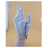 Silver bead bracelet