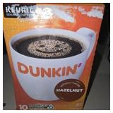  Dunkin Hazelnut Artificially Flavored Coffee, Keurig K Cup Pods