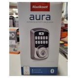 Kwikset SmartKey Aura Satin Nickel Metal Bluetooth Keypad Entry Smart Lock