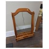 Large wall mirror with shelf