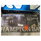 Westbury 26 in. W x 37.8 in. H Outdoor Square Wood Burning Black Fire Pit