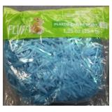 4 pack. Happy Go Fluffy - EASTER - Blue Plastic Easter Basket Grass