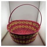 Set of 4 Bamboo Basket Pink/Yellow