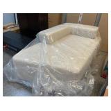 68 in. Square Arm Boucle Fabric Square Shape Compressed Sofa Couch