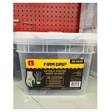 Large Nitrile Coated Work Gloves with Reusable Bucket (25-Pack)