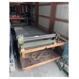 Large Rolling Sheet Metal Table with Pexto Metal Roller and Metal Brake
