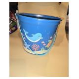 7.5"x9.5" Round Plastic Decorative Easter Bucket