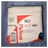 Wypall X60 Reusable Cloths (34865) Quarterfold Washcloths, White, 76 Sheets per pack