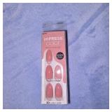 KISS imPRESS No Glue Needed Press On Nails, Color, Sweet Aroma, Pink, Medium Almond, 30 Count