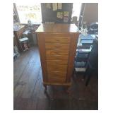 Oak jewelry armoire