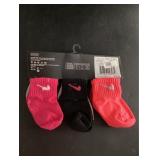 Nike Size 6-12M 6-Pack Logo Socks in Pink
