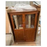 Hampton Harbor 36 in. W x 14 in. D x 53 in. H Brown Freestanding Linen Cabinet