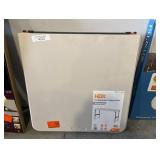 HDX 4 ft. Rectangle Almond Resin Top Single Hand Height Adjustable Folding Table