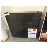 HDX 4 FT Black/Silver Grey Plastic 4 Legs Dining Table Seats 4