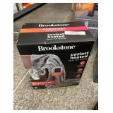 Brookstone Heated Oversized Marble Faux Fur Throw Gray