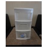 Plastic drawers white base