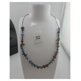 Polished rock necklace