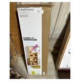 5 Shelf Bookcase Natural Wood