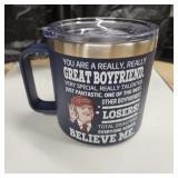 Insulated Mug with TRUMP and Clear Lid