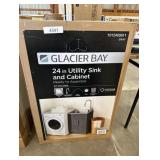 24 in. Drop-in Stainless Steel Laundry Sink with Cabinet