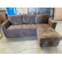 84.85 in. Reversible Microfiber Sleeper Sectional Sofa