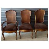 3 Matching Wooden Chairs with Cushion Seat