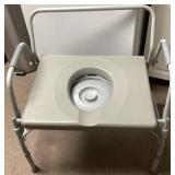 DMI Drop Arm Portable Toilet Commode