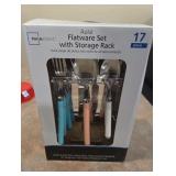 NEW in original box silverware set for 4