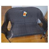 Emerald View Brown Wicker Outdoor Stack Loveseat