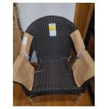 Emerald View Brown Wicker Outdoor Stack Lounge Chair