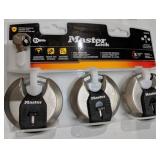 Heavy Duty Outdoor Shrouded Padlock with Key, 2-3/4 in. Wide, 3 Pack