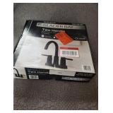 Dorind 4 in. Centerset 2-Handle High-Arc Bathroom Faucet in Matte Black