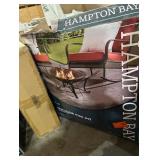 Hampton Bay Sadler 30 in. x 19 in. Round Steel Wood Burning Fire Pit in Rubbed Bronze