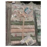 Hudson Baby Infant Girl Cotton Rich Flannel Receiving Blankets Bundle, Pink Dainty Floral, One Size