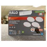 Halo HLB Lite Matte White 6 in. W LED Canless Recessed Downlight 12.6 W