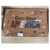 Door Mat God Bless America 20 x30