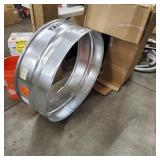 36 in. Galvanized Steel Outdoor Fire Pit with reinforced top ring
