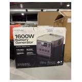 800W Output/1600W Peak Push-Button Start Battery Generator
