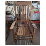44"H Oak Porch Rocker made of Acacia, Porch Rocking Chair