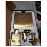 Dorind 8" square showerhead with handheld shower