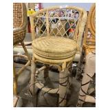 Ayu 25.2 in. Natural Rattan Counter Stool